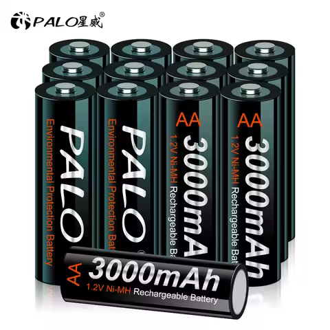 PALO 1.2V AA Rechargeble Battery 3000mAh Ni-MH AA Battery Rechargeable Batteries For Flashlight Batt
