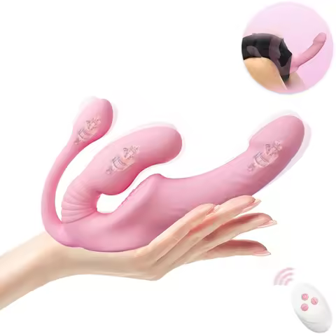Wireless Female Silicone Dildo Vibrator For Women Strap-on Double Penetration Lesbian G Spot Vaginal