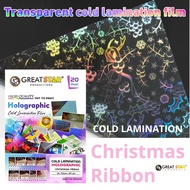 COLD LAMINATION FILM HOLOGRAPHIC CHRISTMAS RIBBON