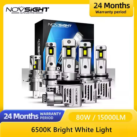 NOVSIGHT N66 H4 LED Headlights For Car H7 LED H11 9005 9006 HB3 HB4 6500K 15000LM 80W LED 12V Auto H