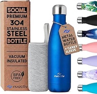 Stainless Steel Insulated Water Bottle, Vacuum Flask BPA Free, 12hrs Hot & 24hrs Cold Drinks, Therma