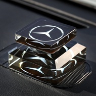 1PCS Car Crystal Perfume Block Rhombus bottle Car Air Freshener seat Decoration Accessories FOR Mercedes Benz GLE GLC GLS AMG GLK GLA CLS CLA w211 w212 W210 w203 W204 W205 W176 E260 E200 A B C E Class (Mercedes Benz LOGO)