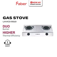 FABER 2 Burners Gas Stove FS LAVICO 5523 | Stainless Steel Body Gas Memasak 煤气灶