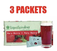 3 x Packets Revita Liqua Health Spirulina Very Berry Flavour 益康缘螺旋藻