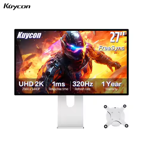 Kuycon P27S 27 Inch 2K 320Hz Gaming Monitor 1.07 Billion Colors IPS Black Panel 10 Bit Desktop Displ