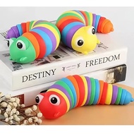 Best toys Fidget Toy Slug Flexible 3D Slug Joints Curled Relieve Stress