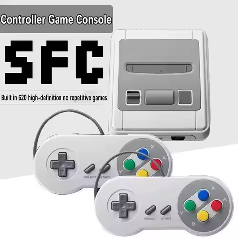 Mini Retro Video Game Console For SNES Home Game Player AV Output Built in SFC620 Game with wired Ga