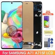 Super AMOLED A71 Screen, for Samsung Galaxy A71 A715 A715F A715FD LCD Display Digital Touch Screen w