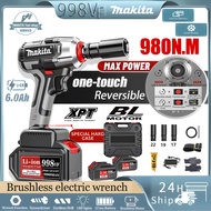 Makita Cordless Electric Impact Wrench 998VF with 2 5.0AhBatteries Included Accessories