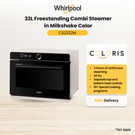 ** New Launch ** Whirlpool CS2322M 32L Freestanding Combi Steamer with 1 Year Warranty in Milkshake