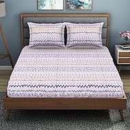 WELSPUN Plycotton King Double Flat Bedsheet | Soft Feel Wrinkle Resistance | 200 Thread-Count Light 