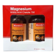 Kordel's magnesium amino acid chelate 750mg 60s x2