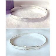 Elliz Unisex 925 Silver Kids Baby Adjustable Bangle Bracelet Gelang Tangan Budak