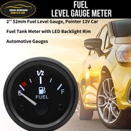 Universal Fuel Level Gauge Car Meter LED 52MM Automotive Gauges Waterproof