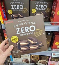 樂天 - 韓國 Lotte樂天 ZERO 無糖朱古力夾心批 無糖蛋糕 171g (12個入) （平行進口）*新包裝