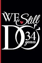 34th Wedding Anniversary Notebook: Thirty-Four Years Celebration Journal for Husband and Wife - Funn