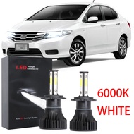 6000k สีขาว LED ไฟหน้าไฟหน้าหลอดไฟ 12V-24V ชุด 2 สําหรับ HONDA CITY TM0 2009 2010 2011 plug and play