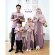 Sale Sarimbit Adam Dan Hawa Warna Purple/ Sarimbit Keluarga Idul Fitri