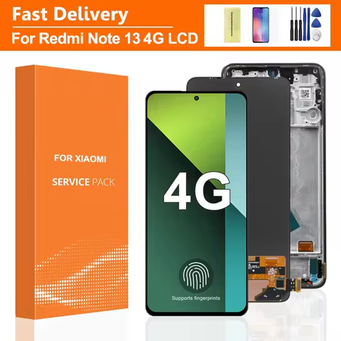 Tested AMOLED Note 13 4G Display With Frame For Xiaomi Redmi Note 13 4G LCD 23129RAA4G Display Touch