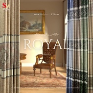 【SM CURTAIN】 ROYAL SERIES 270CM SEMI-BLACKOUT CURTAIN FREE HEIGHT CUSTOMIZATION HOOK & EYELET WINDOW