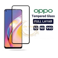 LAYAR 9D Full Screen Tempered Glass for Oppo Reno 2 2F 2z 3 3 Pro 4 4G 4 5G 4 Lite 4 Se 4F 5 5 5G 5F