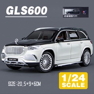 LEO 1:24 Maybach GLS600 SUV Diecast โมเดล รถอัลลอยด์รถยนต์ของเล่นคอลเลกชันของขวัญสําหรับเด็กชายสาว ข