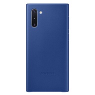SAMSUNG Galaxy Note10皮革背蓋 藍