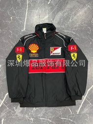 NEW original Ferrari Thin F1 Embroidered Racing Suit 2025 Cross-border Hot American F1 Red Bull Jack