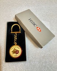 2011 知名 HSBC 匯豐銀行精品鑰匙圈 兔年行大運 金屬金幣式鑰匙圈 收藏品