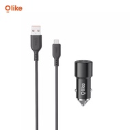OLIKE Car Charger R6C Set + Cable Type C | Dual USB Fast Charging 2.4A Car Charger Free C Cable