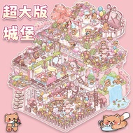 Version7.0Fun Landscape Stickers3d 3D Stacking House diy Scene Reduction Storage Stickers