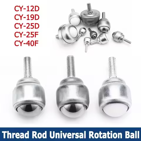 1-10pcs Nylon/Carbon Steel/SUS 304 Ball Transfer With Rod Universal Ball Transfer Caster CY-12D CY-1