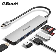 USB C Hub Multiport Adapter - 6 In 1แบบพกพาอลูมิเนียม Dongle พร้อมเอาต์พุต HDMI 4K,3พอร์ต USB 3.0,SD/บัตร TF Reader