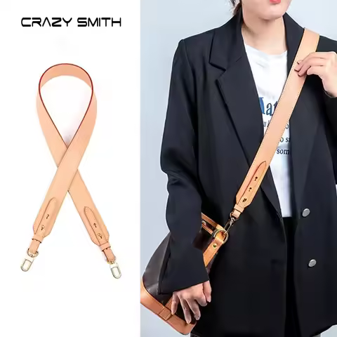 CRAZYSMITH 100% Genuine Leather Bag Strap for LV Noe Shoulder Straps Replacement Adjustable Long Bel