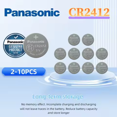 2-10pcs Panasonic CR2412 3V Bateria CR2412 2412 Coin Cell Lithium Battery For Car Key Bttery