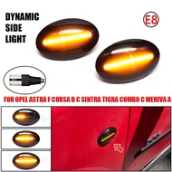 2Pcs LED dynamic turn signal light side marker light for Opel Combo C B Tigra A Astra F Meriva A Cor