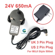 AC/DC diffuser power adapter 24v 650ma Malaysia 3 pin plug/US 2 pin plug