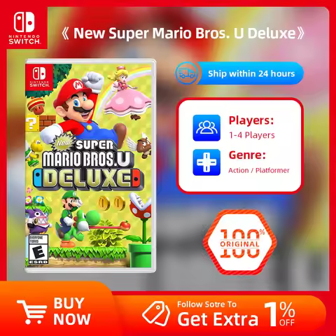 New Super Mario Bros U Deluxe - Nintendo Switch Game Deals Official Original Physical Game Card for 