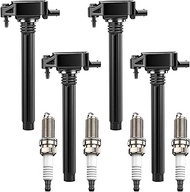4Pcs Ignition Coil Pack & Spark Plugs Fits for 2.4 L4 2014-2019 Jeep Cherokee Compass Renegade Chrys