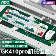 Set Tetikus Papan Kekunci Mekanikal AOC GK410Pro Permainan Berwayar 104 Kekunci Permainan Khusus Kek