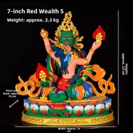 ZANGCUN | Five Wealth Gods Colored Copper Statue 7 inches