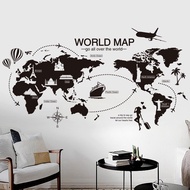 Reliza Wall Sticker World Map Black Wallsticker Black World Map Wall Sticker LDR9258