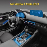 Car Door Center Console Media Dashboard Navigation TPU Anti-scratch For Mazda 3 Axela 2021 Protector Film Car Accessories