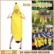 Mascot Banana Fruit Costume Children's Model Adult/ Banana Fruit Costume Halloween Kids Cosplay Clot