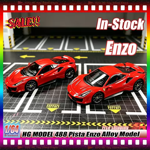 In Stock Hg Model 1:64 488 Enzo Pista Hardtop Alloy Diecasting Car Model Simulation Sports Car For A