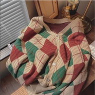 NAMRA PREMIUM WOMAN KNIT ARGYLLE CARDIGAN KOREAN STYLE KNIT CARDIGAN WINTERWanita