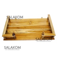 SLK Wall Shelf Real Teak Wood Size 60 * 36 Cents. Coated Color Showing Beautiful Grain Square Face A