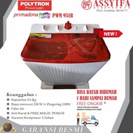 MESIN CUCI POLYTRON 9,5 KG 2 TABUNG PWM951/2 NEW GARANSI RESMI 100%