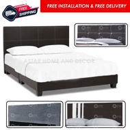 ASTAR Queen size Divan Bed frame (Brown) + Queen size Foam Mattress 8 inch