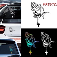 PRESTON Car Prayer Gesture Laser Sticker, Prayer Gesture Easy Install Prayer Gesture Decoration Stic